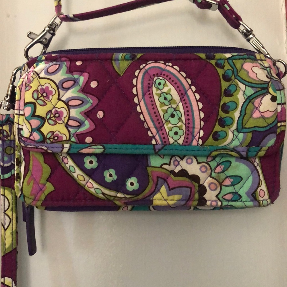 Purple paisley Vera Bradley cross body/clutch